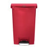 Mülleimer mit Pedal vorne Slim Jim Rot - 50L - Rubbermaid