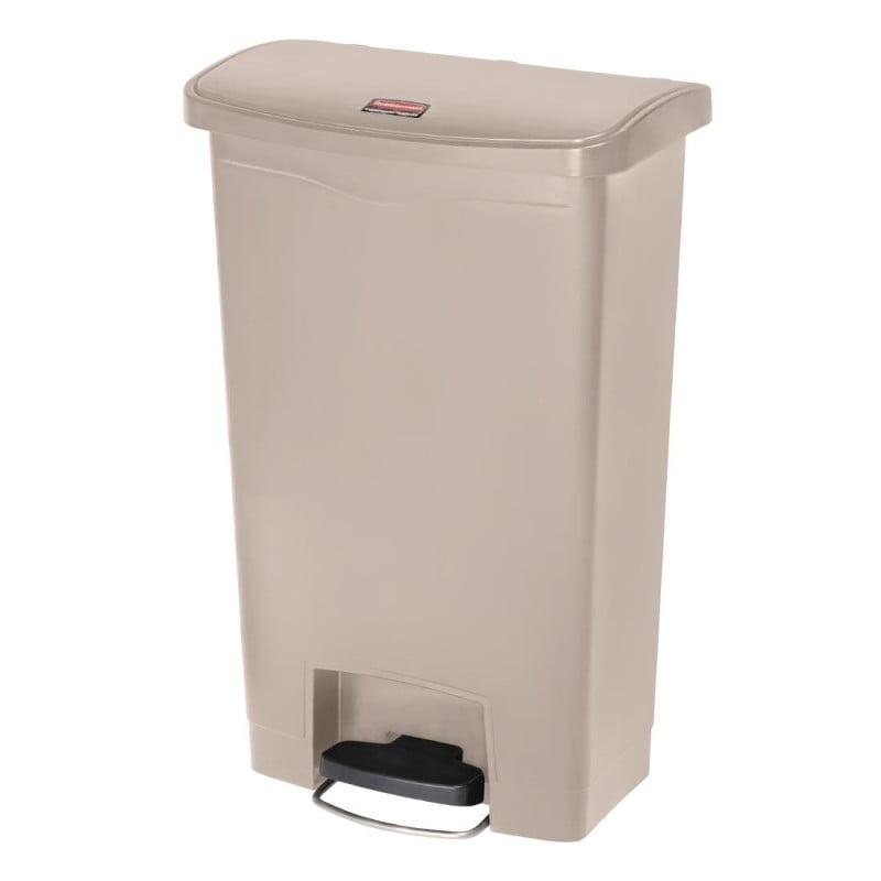 Mülleimer mit Frontpedal Slim Jim Beige - 50L - Rubbermaid Mülleimer mit Frontpedal Slim Jim Beige - 50L - Rubbermaid