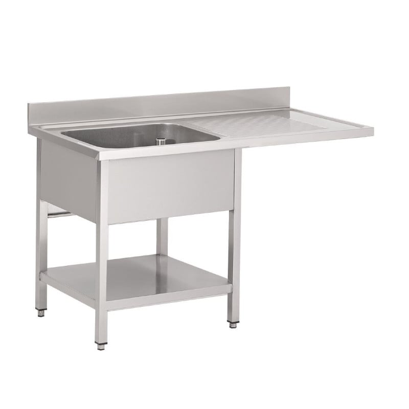 Stainless Steel Sink With Dishwasher Passage W 1200 x D 700 mm - Gastro M Stainless Steel Sink With Dishwasher Passage W 1200 x D 700 mm - Gastro M