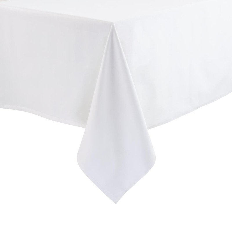 White tablecloth 2290 x 2290mm - Mitre Essentials - Fourniresto White tablecloth 2290 x 2290mm - Mitre Essentials - Fourniresto