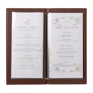 Contemporary A5 Dark Red Menu Cover - Securit - Fourniresto