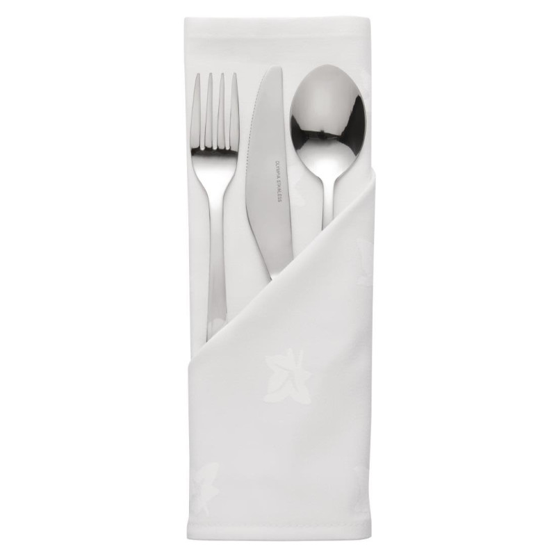 Serviettes blanches en coton 550 x 550mm - Lot de 10 - Mitre Luxury - Fourniresto Serviettes blanches en coton 550 x 550mm - Lot de 10 - Mitre Luxury - Fourniresto