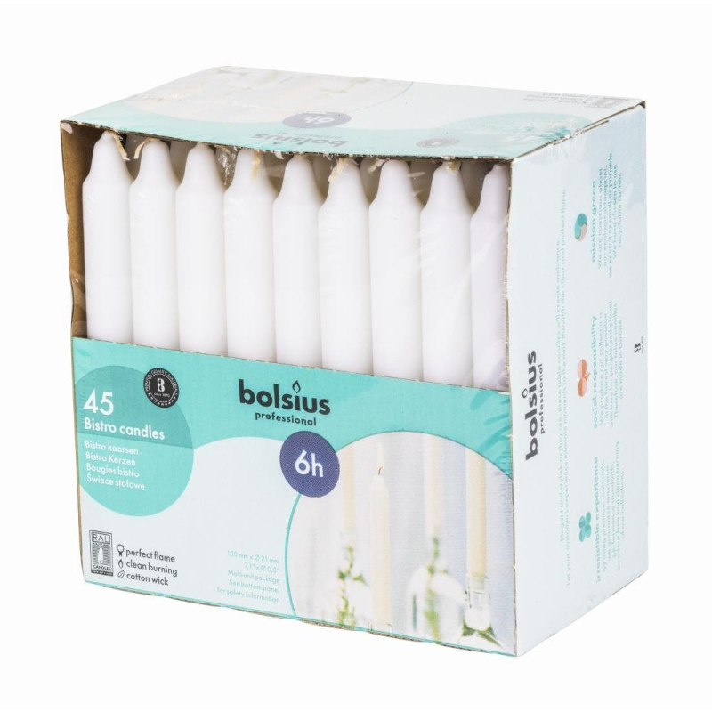 Candles bistro 177mm white - FourniResto - Fourniresto Candles bistro 177mm white - FourniResto - Fourniresto