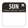 Lösliche Etiketten für Lebensmittel "Sonntag" - Schachtel mit 1000 - Vogue