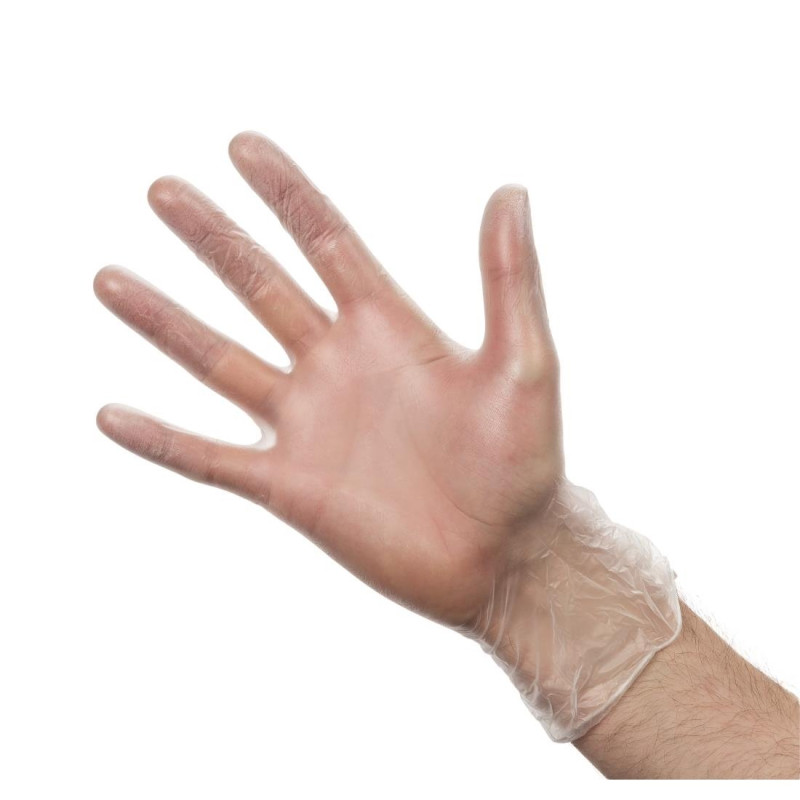 Gants en Vinyle Poudrés - Taille L - Vogue Gants en Vinyle Poudrés - Taille L - Vogue