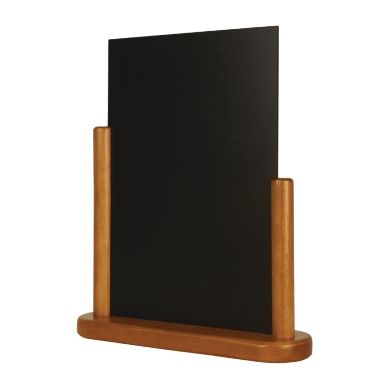 Elégante ardoise de table finition teck 320 x 270mm - Securit - Fourniresto Elégante ardoise de table finition teck 320 x 270mm - Securit - Fourniresto