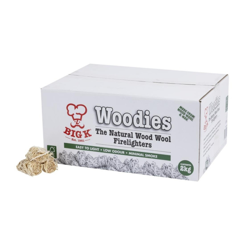Natural FSC Wood Wool Firelighters - 2 Kg - Big K Natural FSC Wood Wool Firelighters - 2 Kg - Big K