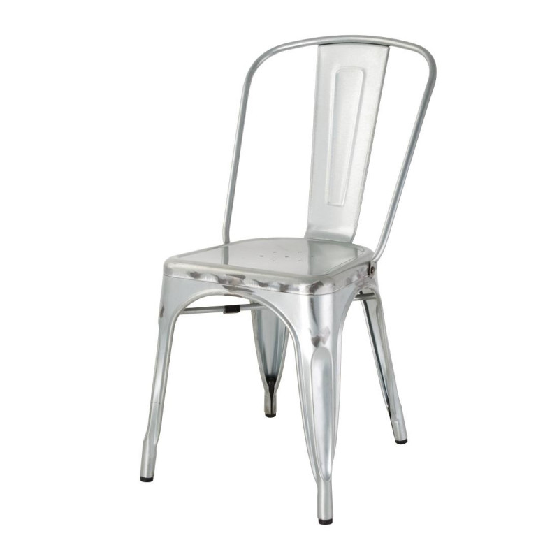 Chaises Bistro en Acier - Lot de 4 - Bolero Chaises Bistro en Acier - Lot de 4 - Bolero