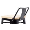 Hohe Hocker mit Rückenlehne und Sitz aus Holz – Schwarz - 4er-Set - Bolero