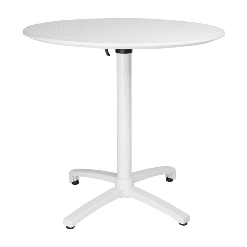 Folding Round Table in PP - 800 mm - White - Bolero Folding Round Table in PP - 800 mm - White - Bolero