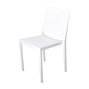 Weiße stapelbare Outdoor-Stühle aus Polypropylen Florence - Set 4