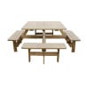 Rowlinson Quadratischer Holztisch 1980mm: Geselligkeit und Robustheit