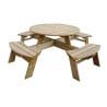 Runder Holztisch für Picknick 2000mm Rowlinson: Robust & Elegant