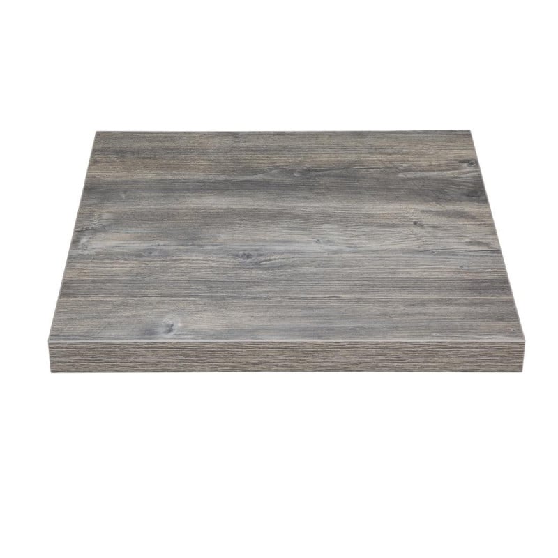 Square Melamine Table Top Grey Bolero 600 mm Square Melamine Table Top Grey Bolero 600 mm