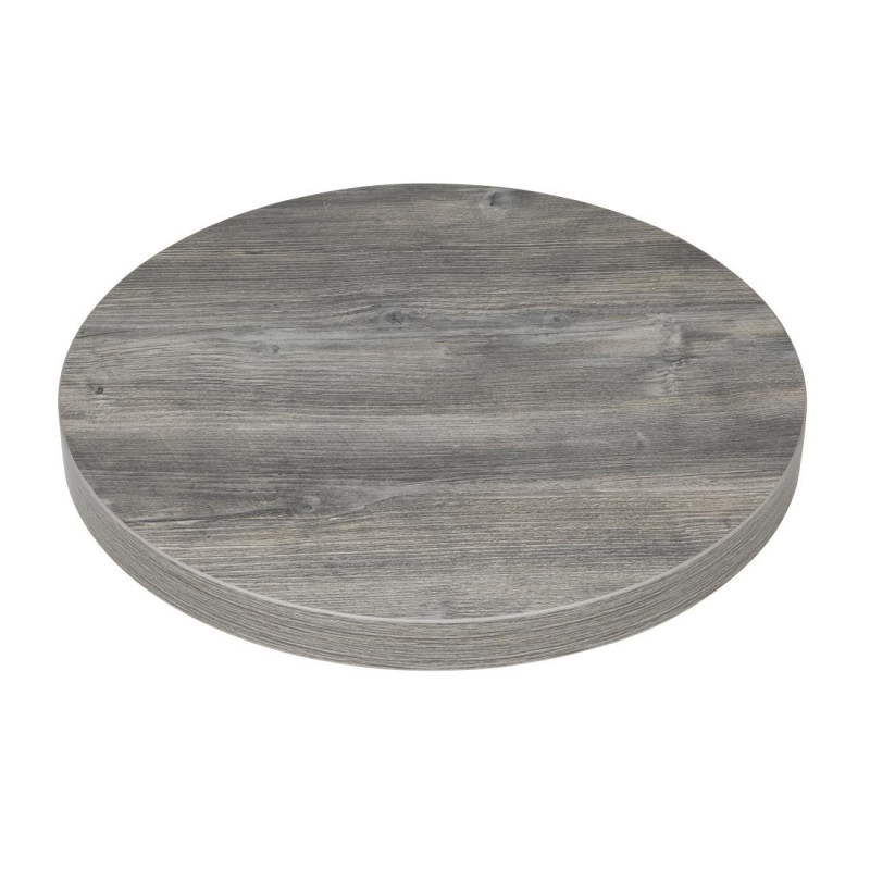 Plateau de Table Rond Mélamine Gris 600 mm - Bolero, résistant et élégant Plateau de Table Rond Mélamine Gris 600 mm - Bolero, résistant et élégant