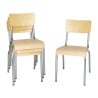 Galvanisierter Holzstuhl - Set mit 4 Bolero