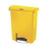 Gelber Mülleimer 30L Rubbermaid - Ultra widerstandsfähiges Frontpedal