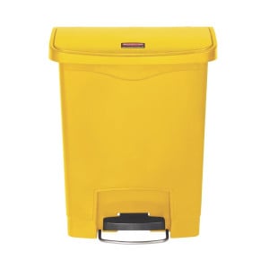 Gelber Mülleimer 30L Rubbermaid - Ultra widerstandsfähiges Frontpedal