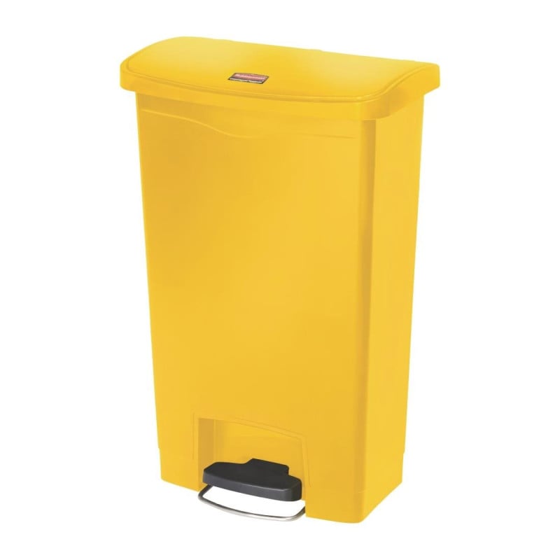 Poubelle à Pédale Slim Jim Rubbermaid - Jaune 50L Poubelle à Pédale Slim Jim Rubbermaid - Jaune 50L
