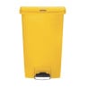 Großer gelber Frontpedal-Mülleimer 68 L Rubbermaid: Einwandfreie Hygiene und professionelle Praktikabilität
