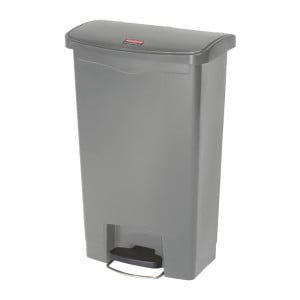 Grauer Frontpedal-Mülleimer 50L - Hygienisch & Praktisch | Rubbermaid