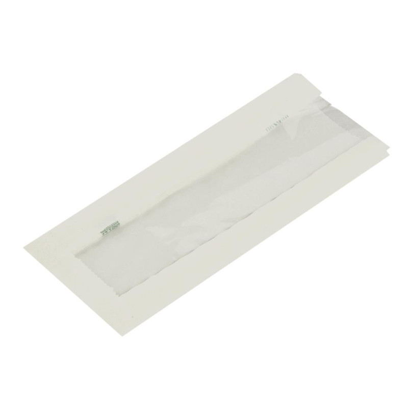 Heiße Snack-Papiertüten aus kompostierbarem Glassin mit Fenster - Packung mit 1000 Stück, NatureFlex Vegware Heiße Snack-Papiertüten aus kompostierbarem Glassin mit Fenster - Packung mit 1000 Stück, NatureFlex Vegware