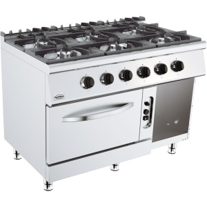 Professional Stove 700 with Gas Oven - 6 Burners - CombiSteel