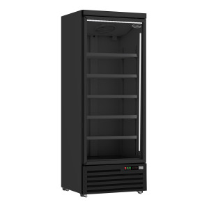Positive Kühlvitrine 1 Tür Schwarz - 600 L | CombiSteel
