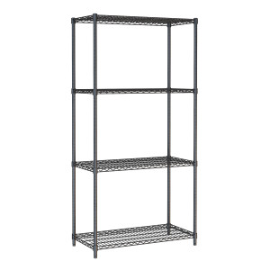 Regal 4 Ebenen Demontierbar Schwarz - L 900 x T 450 mm - CombiSteel