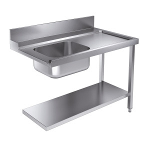 Ladetisch mit Regal und Rückwand - Rechts - L 1200 x T 750 mm - CombiSteel