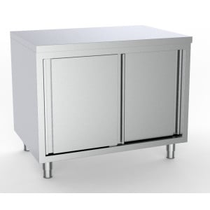 Edelstahl-Unterschrank mit 2 Türen - L 2000 x T 700 mm - CombiSteel