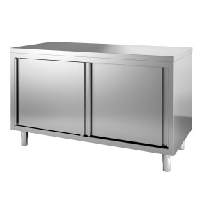 Meuble Inox Bas à 2 Portes - L 1200 x P 700 mm - CombiSteel
