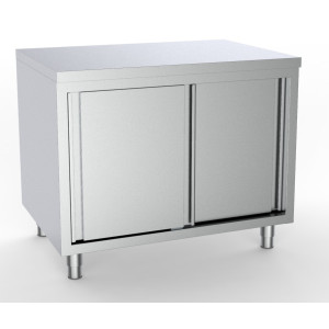 Edelstahl-Unterschrank mit 2 Türen - L 2000 x T 600 mm - CombiSteel