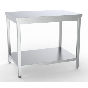 Edelstahltisch mit Regal - L 1600 x T 600 mm - CombiSteel
