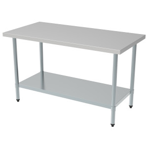 Edelstahltisch mit Regal - L 1800 x T 700 mm - CombiSteel