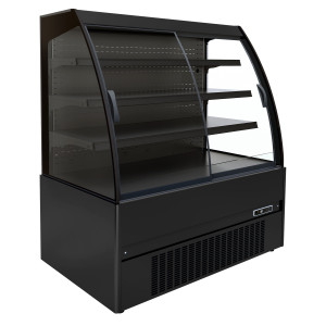 Gekühlte Wandvitrine mit gewölbter Front und Schiebetüren Noah - 1,13 m² - CombiSteel