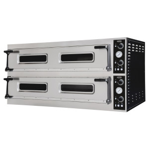 Four à Pizza à 2 Chambres - 2 x 9 Pizzas - 400 V - CombiSteel