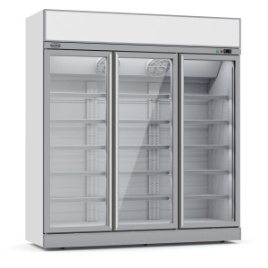 Vitrine Réfrigérée Négative Inox - 3 Portes Vitrées - 1480 L - CombiSteel