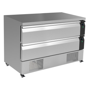 Soubassement Réfrigéré Positif et Négatif - 6 GN 1/1 - 265 L - CombiSteel