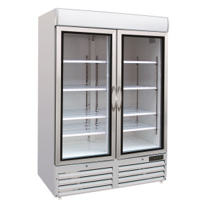 Negative Kühlvitrine mit 2 Glastüren - 920 L - CombiSteel