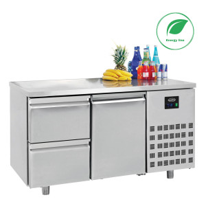 Positive Kühltisch GN 1/1 mit 1 Tür und 2 Schubladen - 281 L - CombiSteel