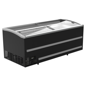 Congélateur Bahut Noir pour Supermarché - 985 L - CombiSteel