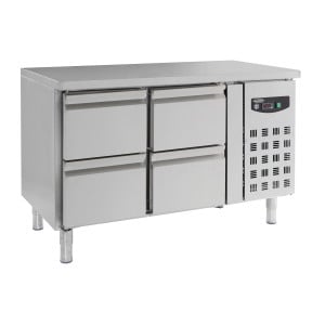 Positive Kühltisch mit 4 Schubladen - 282 L - CombiSteel