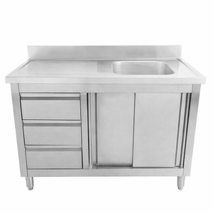 Plunge Furniture 1 Basin with Backsplash and 3 Drawers - 1200 x 600 mm - Basin on the Right - Dynasteel