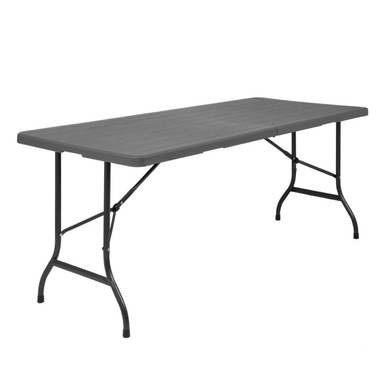 Table Pliante Rectangulaire Effet Rotin - L 1829 x P 728 mm - Bolero Table Pliante Rectangulaire Effet Rotin - L 1829 x P 728 mm - Bolero