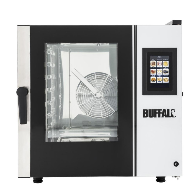 Four Mixte Compact à Ecran Tactile 7 x GN 1/1 avec Support et Kit d'Installation - Buffalo Four Mixte Compact à Ecran Tactile 7 x GN 1/1 avec Support et Kit d'Installation - Buffalo
