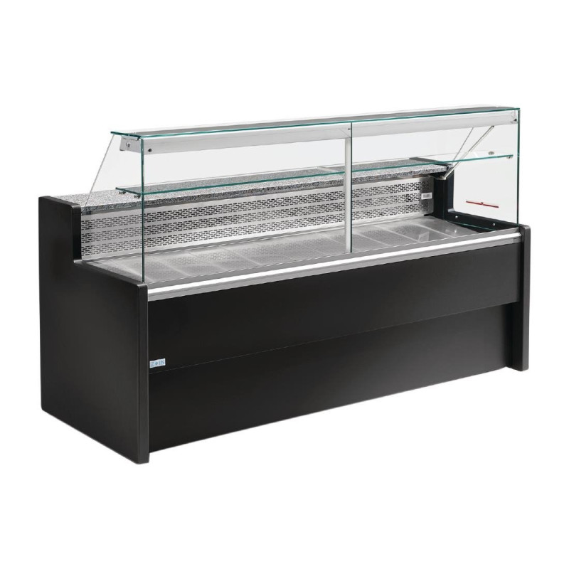 Tibet Black Refrigerated Service Counter - 1500 mm - Zoin Tibet Black Refrigerated Service Counter - 1500 mm - Zoin