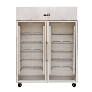 Positive Kühlvitrine 2 Glastüren GN2/1 - 1400 L