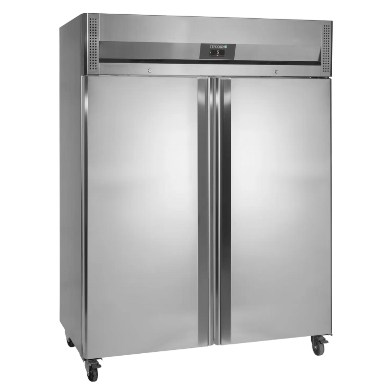 Positive Edelstahl-Kühlschrank GN 2/1 - 2 Türen - 1300 L - TEFCOLD Positive Edelstahl-Kühlschrank GN 2/1 - 2 Türen - 1300 L - TEFCOLD