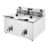Doppelte elektrische Fritteuse mit Timer - 2 x 8 L - Buffalo